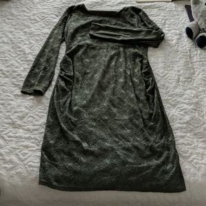 Green lace maternity dress
